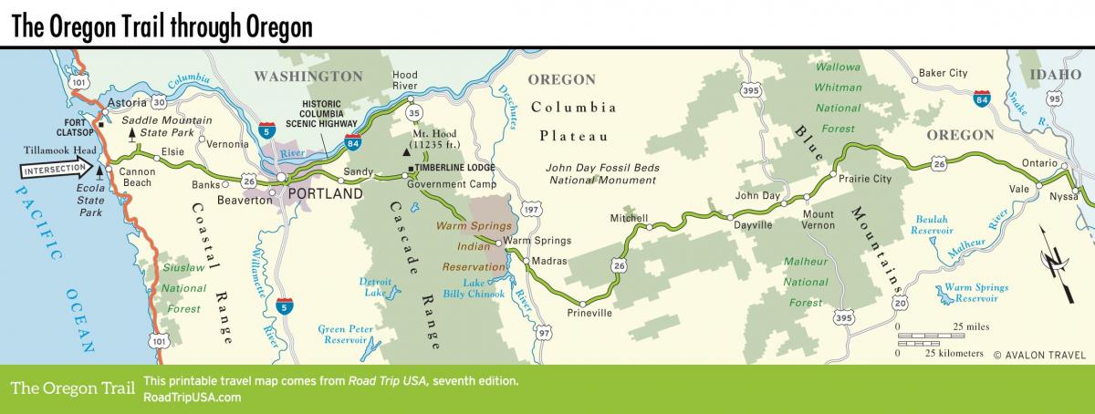 zemljevid Portland poti