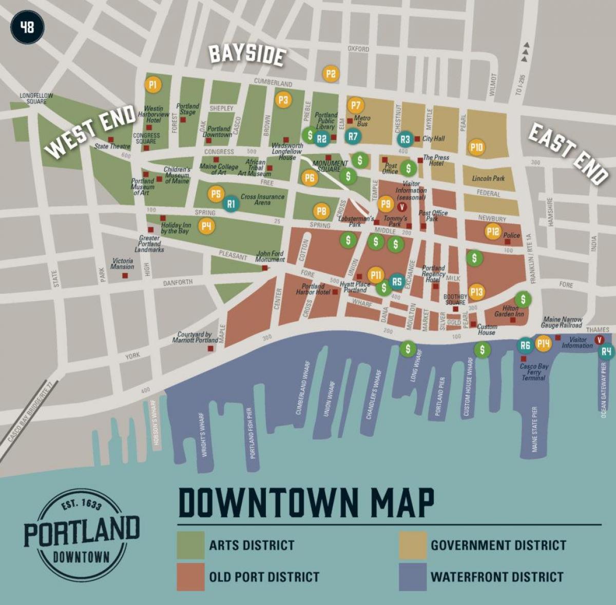 zemljevid app Portland
