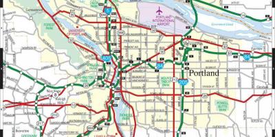 Zemljevid veliko Portland ulica