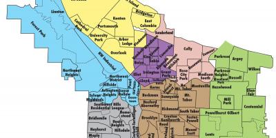 Zemljevid Portland in okolici